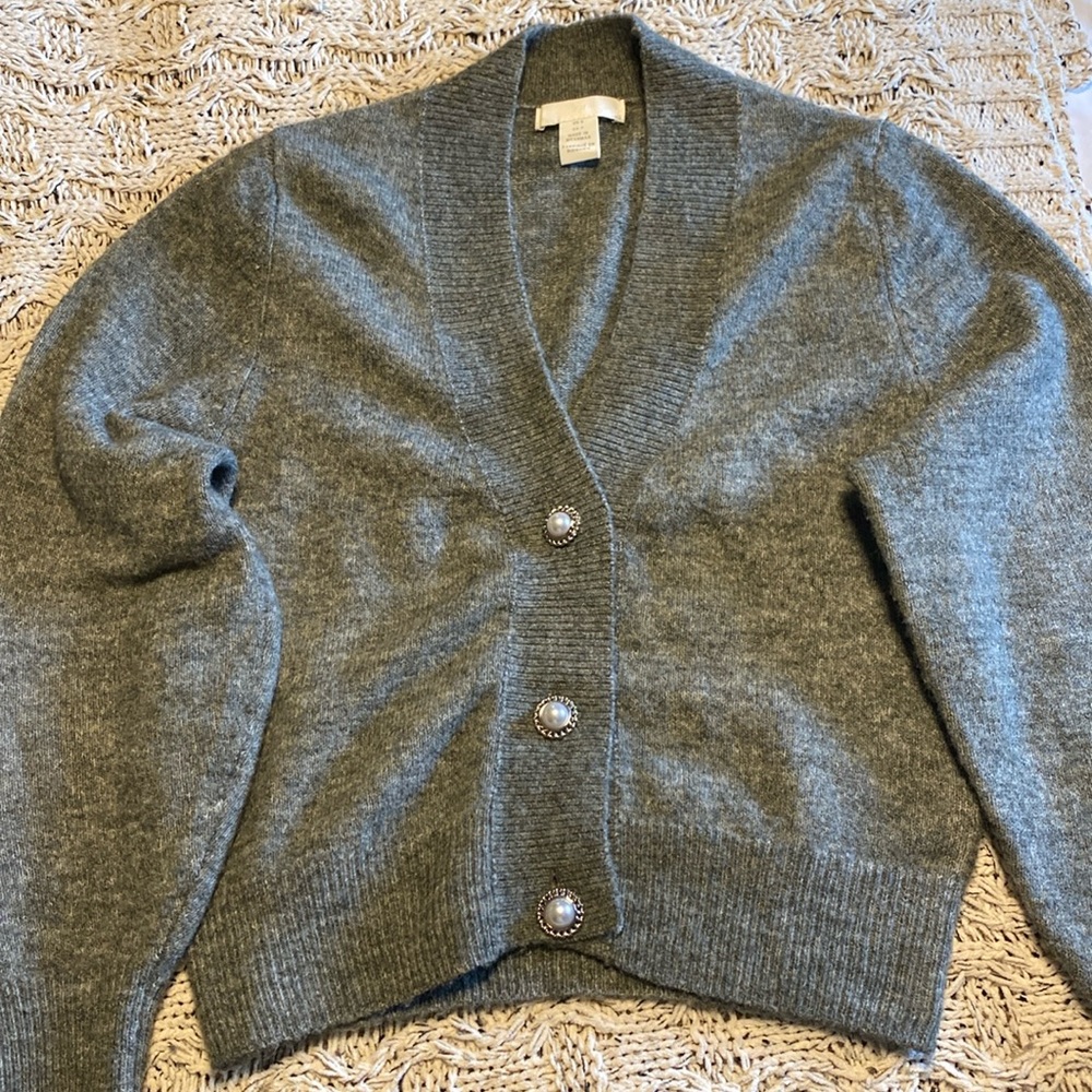 Grey button up cardigan